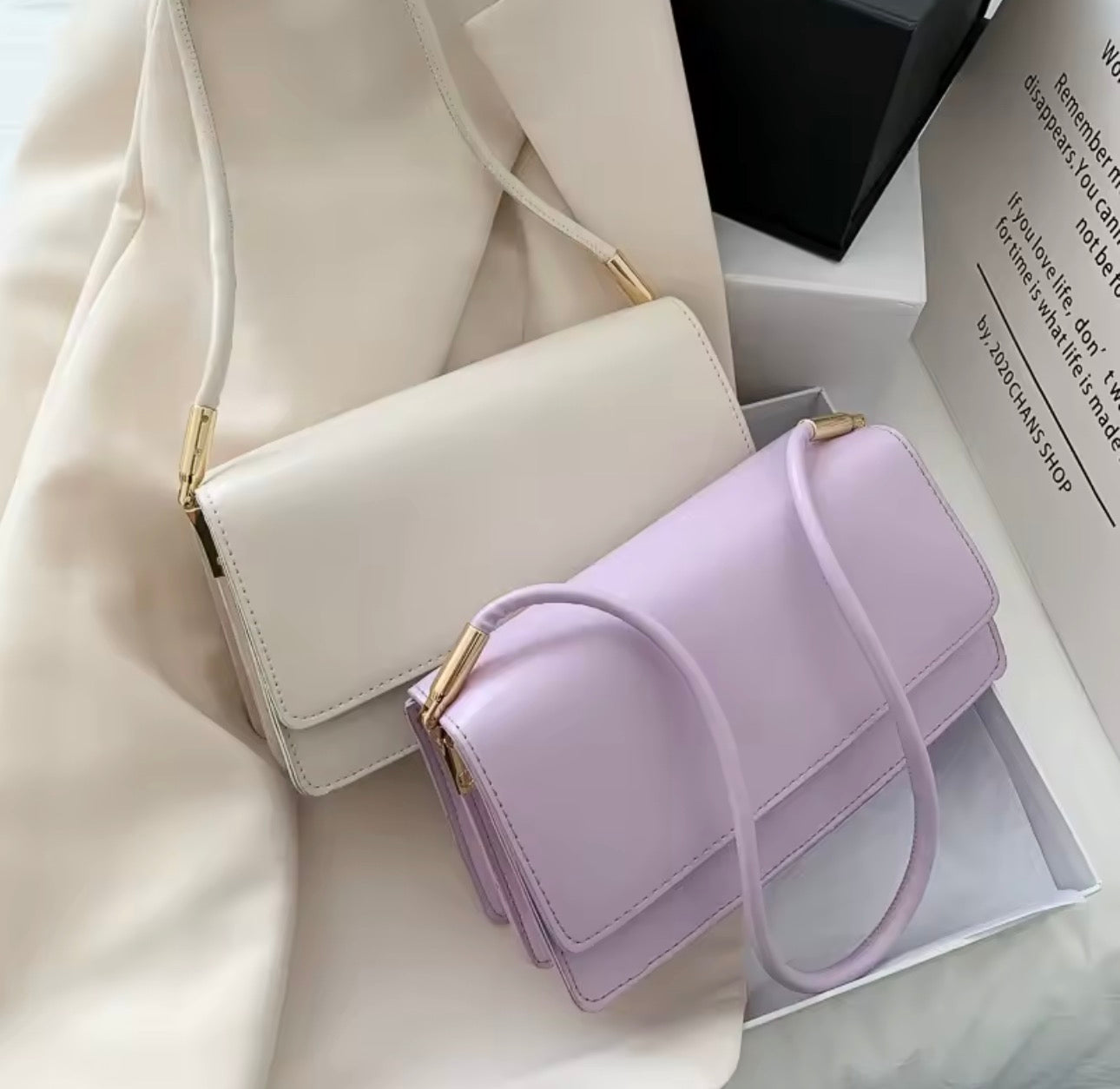 Sac à main rétro en cuir PU solide pour femme, sac sous les bras initié