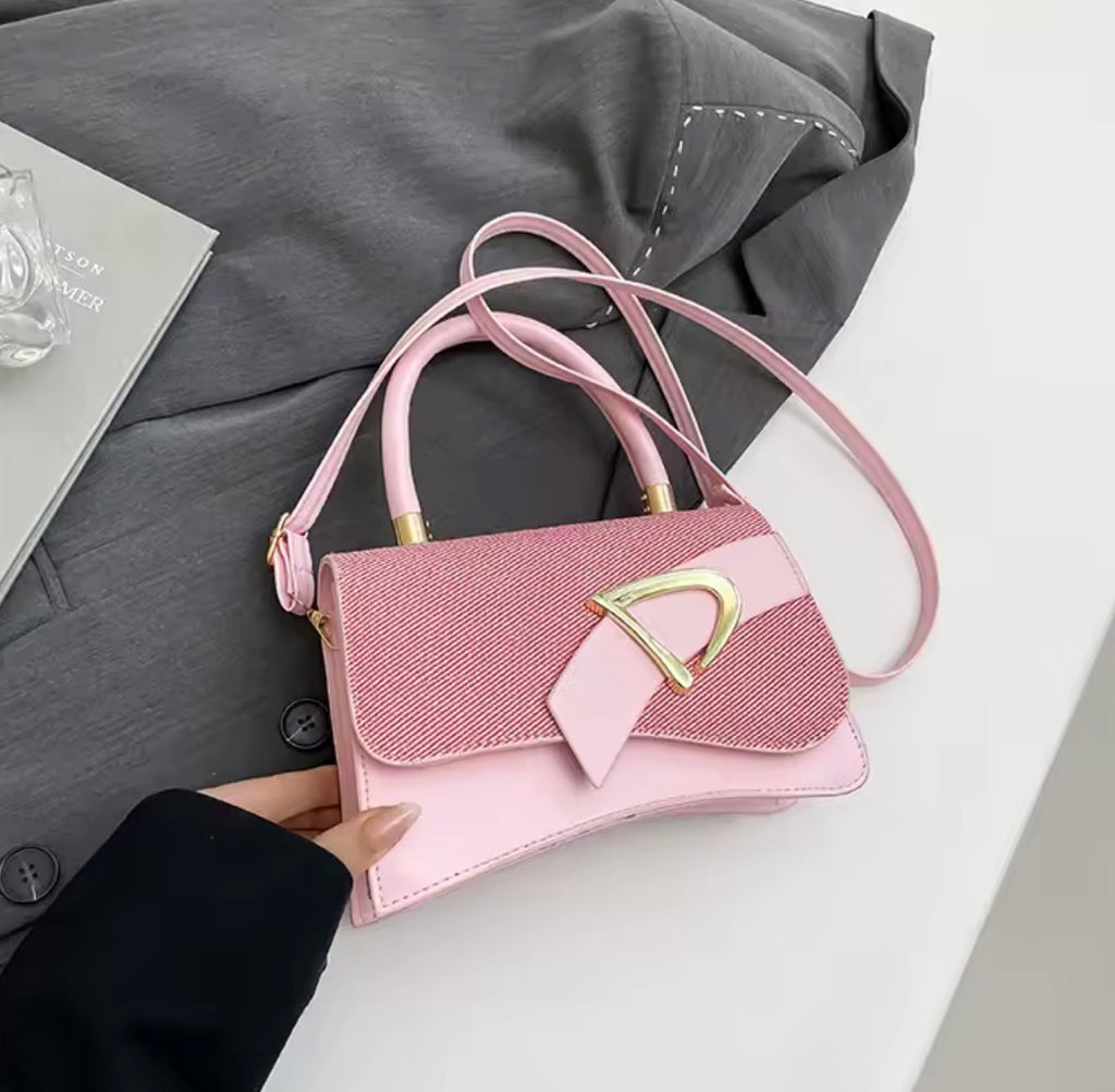 Sacs pour femmes, sac à bandoulière contrasté épissé à la main